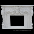 Home Decoration Cultured White Marble Fireplace